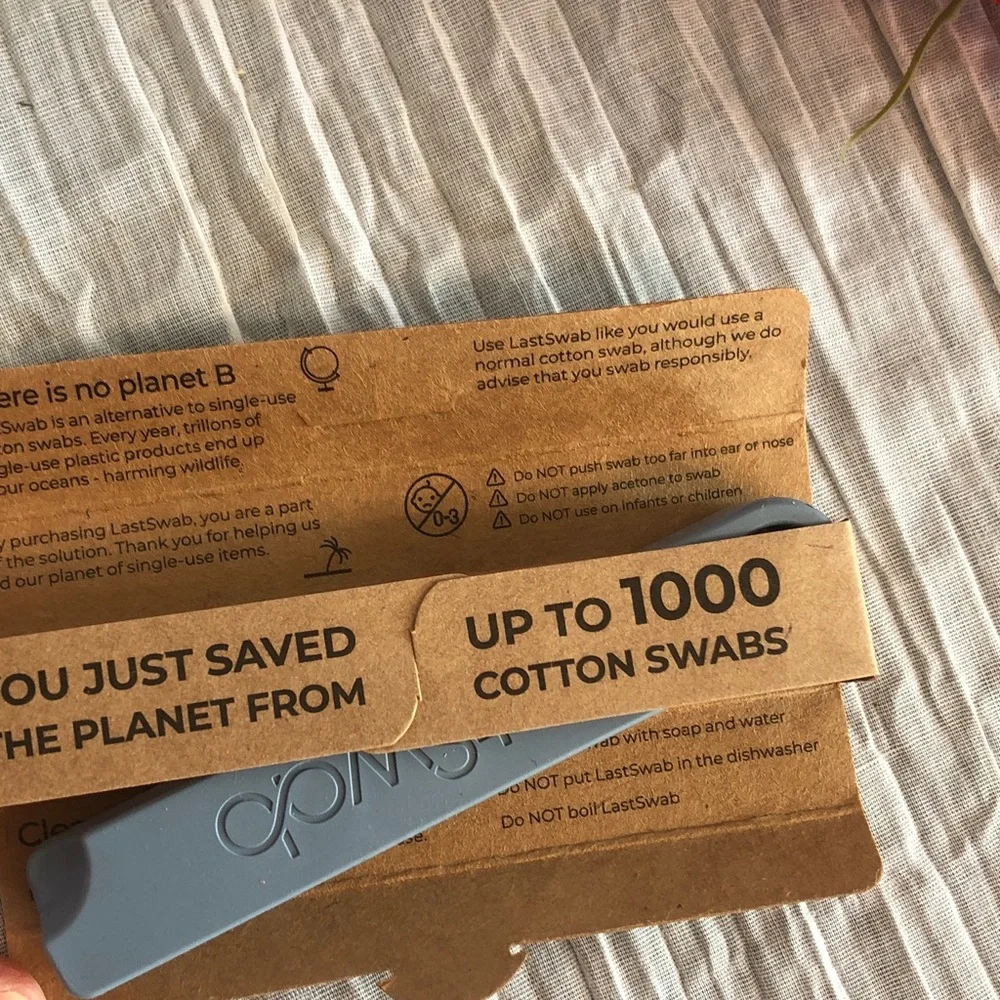LAST SWAB Reusable Cotton Swab Regular w/plastic case box ECO FRIENDLY NEW